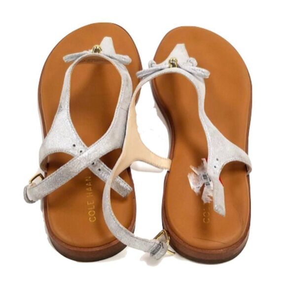 Silver Cole Haan 'Findra' Thong Sandal - 10 - Picture 6 of 15